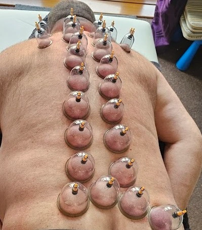 Professional massage therapy session in a clinic